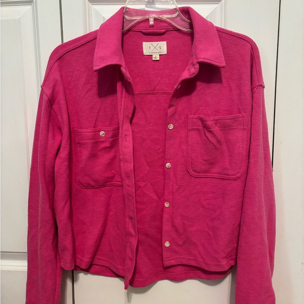 Pink Button-Up Shacket